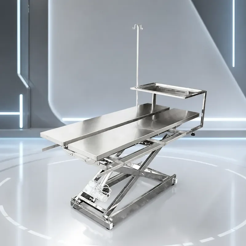 304 Stainless Steel Veterinary Dissection Table Pet Clinic Disposal Table School Training Lift