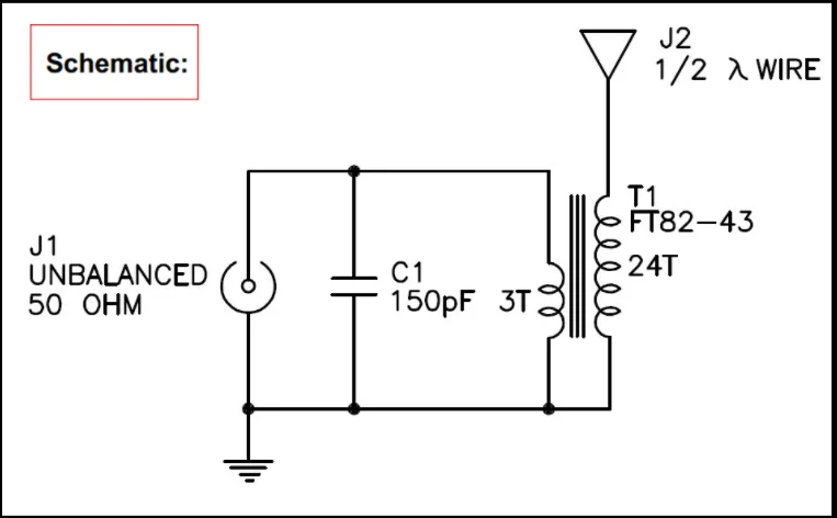 Nueva antena de media onda alimentada portátil QRPGuys sin Tune End
