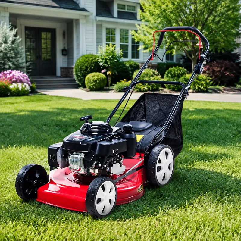 4 Stroke Engine GXV160 18 Inch Hand Push Mower Adjustable Cutting Height for Farm Orchards Fast Delivery