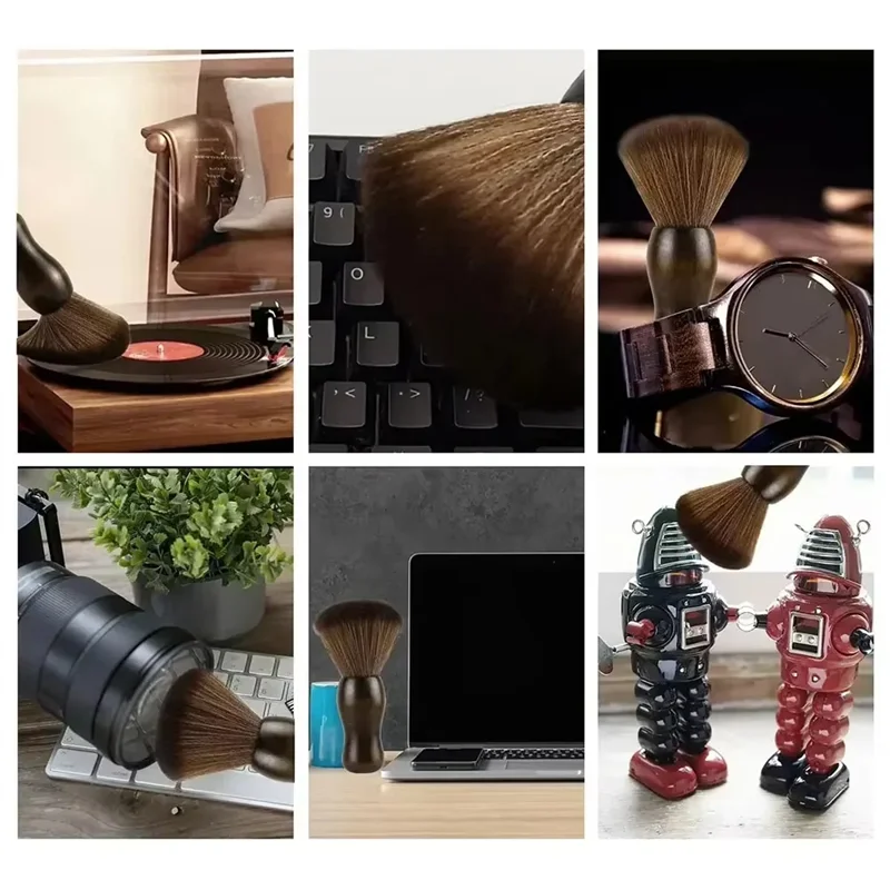 فرشاة تنظيف الخشب الصلب المضادة للكهرباء الساكنة من CABE لملحقات الفراء الناعم المقاومة للغبار ولوحة مفاتيح الكمبيوتر