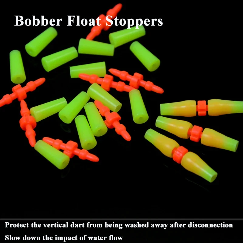 10/20/40 шт. поплавок, заглушки, желто-оранжевые рыболовные снасти, аксессуары, зажим для морской рыбалки, защита от ветра, поплавок для рыбалки