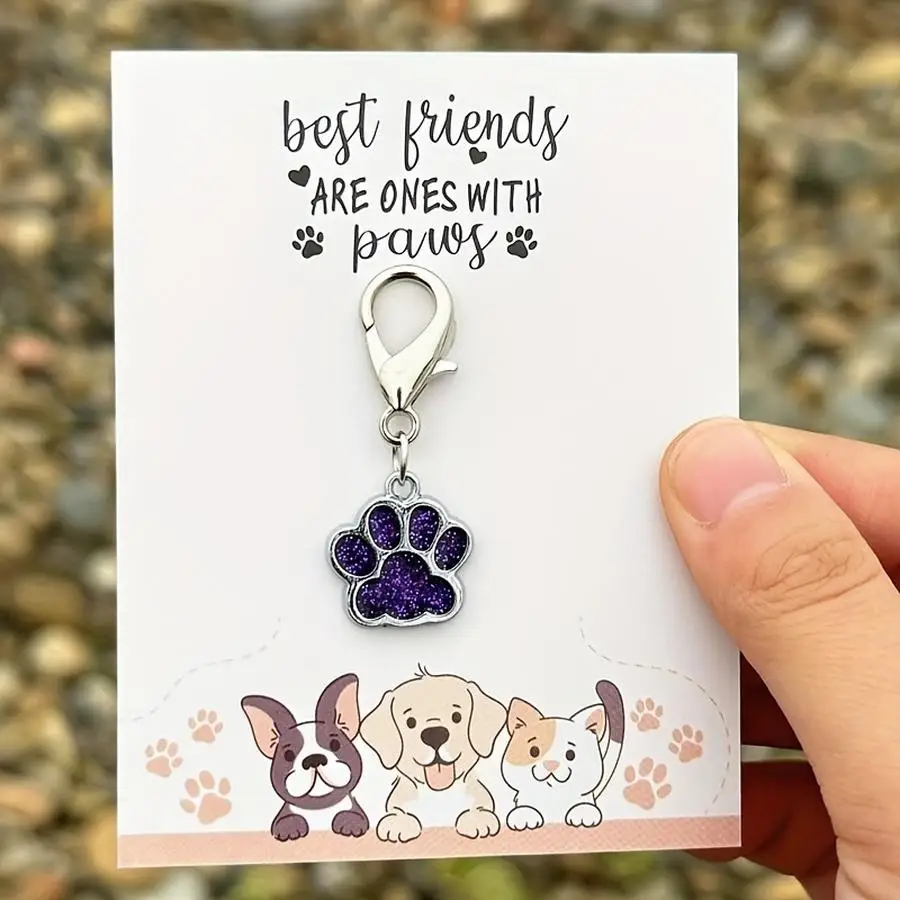 1/5/10/20/50/100pcs The Best Friend Is a Person with Claws, a Charm Featuring The Charm of Dog And Cat Paws, a Perfect Gift for