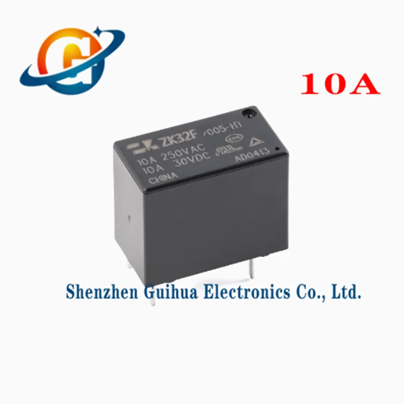 5pcs ZK32F/005/012/024-HT-5/12/24VDC10A/16A set of normally open 4-pin relays