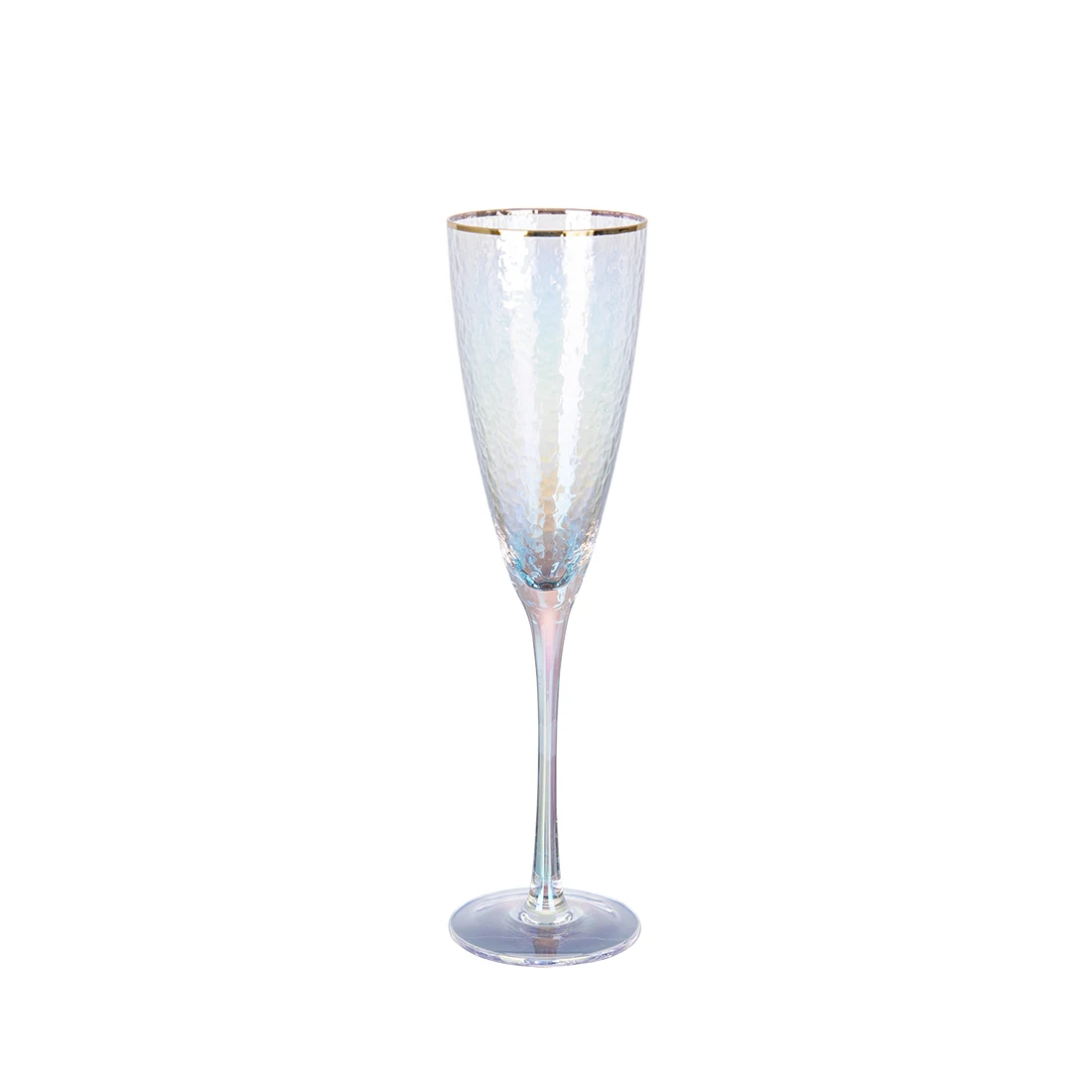 Crystal Champagne Glass High Quality Hand Made Glass Collectible Golden Lines Dotted Two Styles Provided