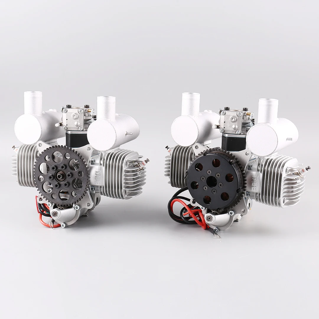 Original DLE120 Twin Cylinder 120cc Gas Engine Integrated Generator Electric Starter UAV Power System RC Airplane
