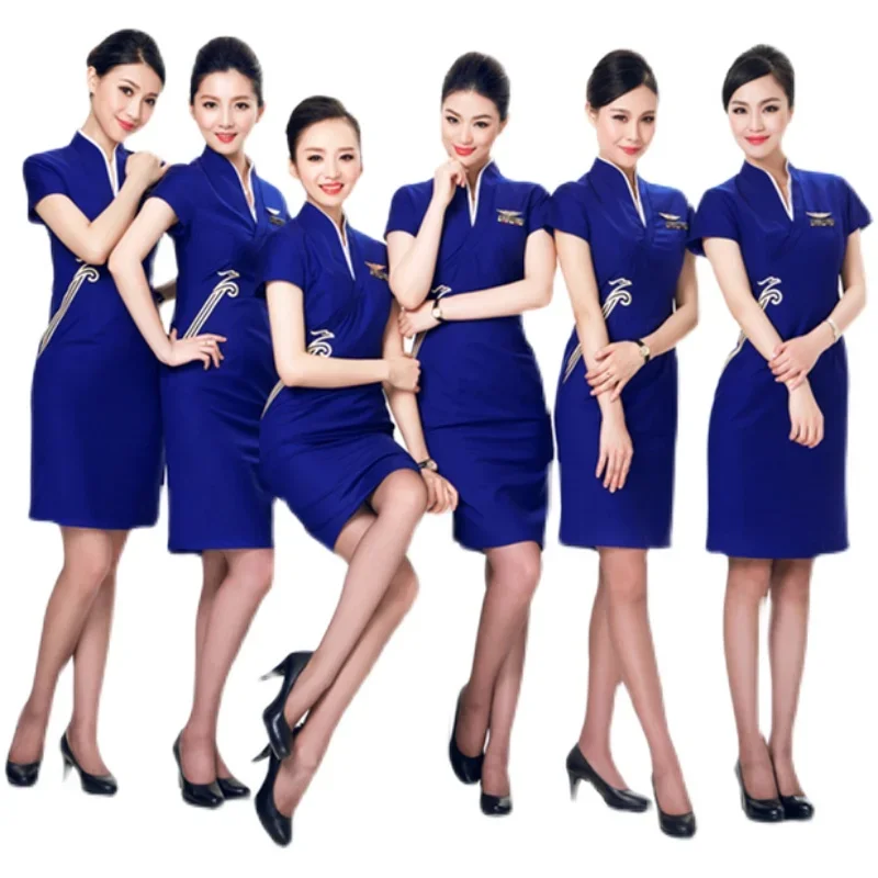 

Китай Шэньчжэнь Airlines униформа стюардессы профессиональное платье авиационная высокоскоростная железная дорога школьная одежда распродажа в отеле мусор