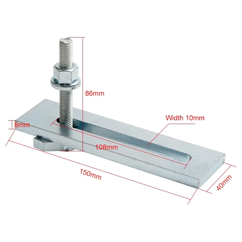 T-Track Clamping Clamp 40x150mm Clamping Clamp Platform Clamp Plate For CNC Router Stone Engraving Machine T-Slot Table