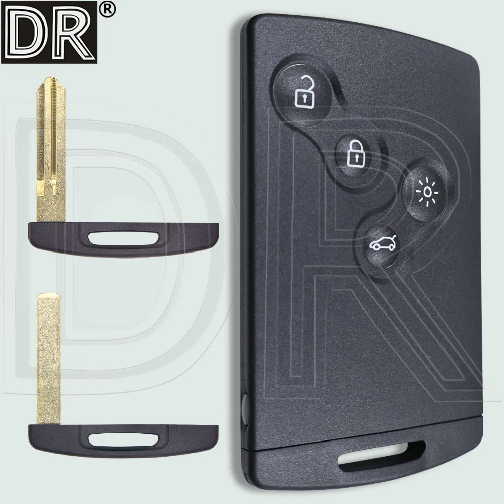 DR Replacement Smart Car Key Shell Case NSN14/VA2 Blade For Renault Megane Fluence Laguna Scenic Koleos Clio IV Captur