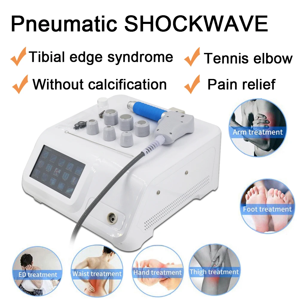 Newest 10Bar Pneumatic Shockwave Therapy Machine Effectively Pain Alleviate Soft Tissue Therapy For ED Treatment Shock Wave