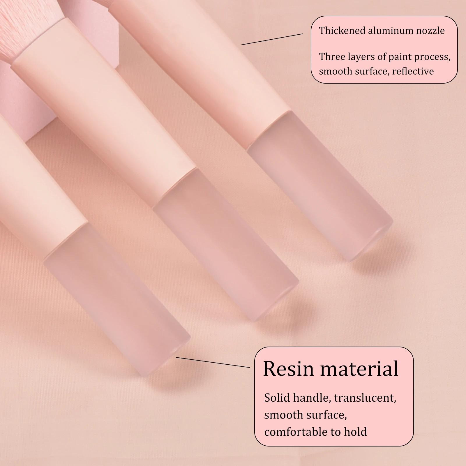 10 pink mini makeup brushes with storage bag, foundation contouring brush eyeshadow brow brush - Makeup puff, portable makeup