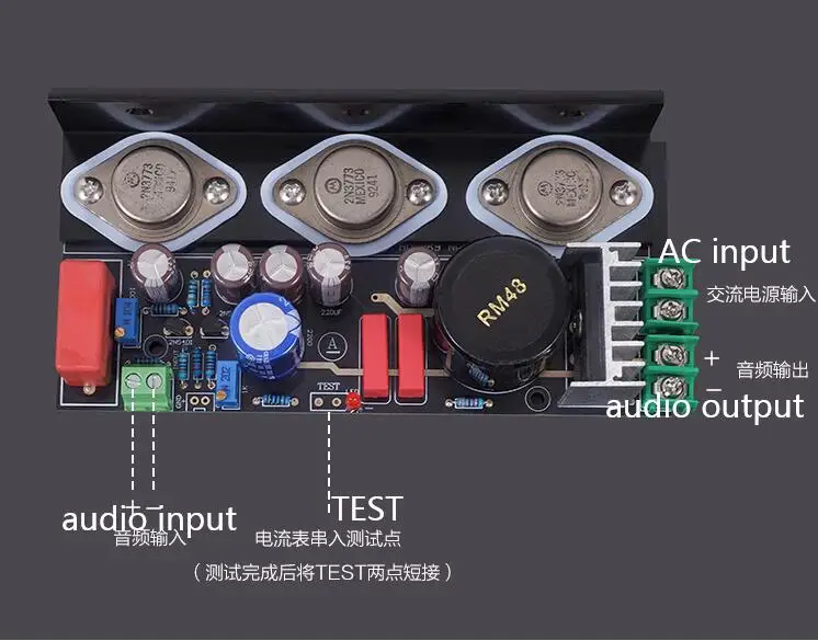 Assembeld Hood 1969 MJE15024/25 Class A DIY HIFI 15W*2 power ampplifier board