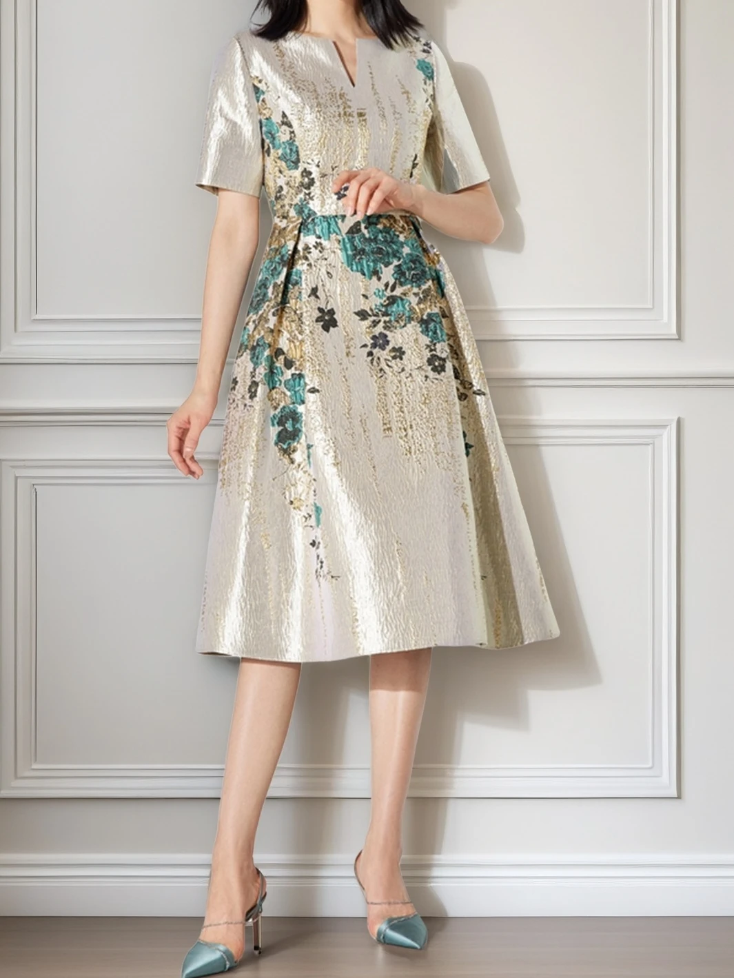 Elegante zomer vrouwen jurk jacquard luxe 2025, nieuwe collectie boho bloemenjurk feestavond maxi kleding baljurk gewaad vestido