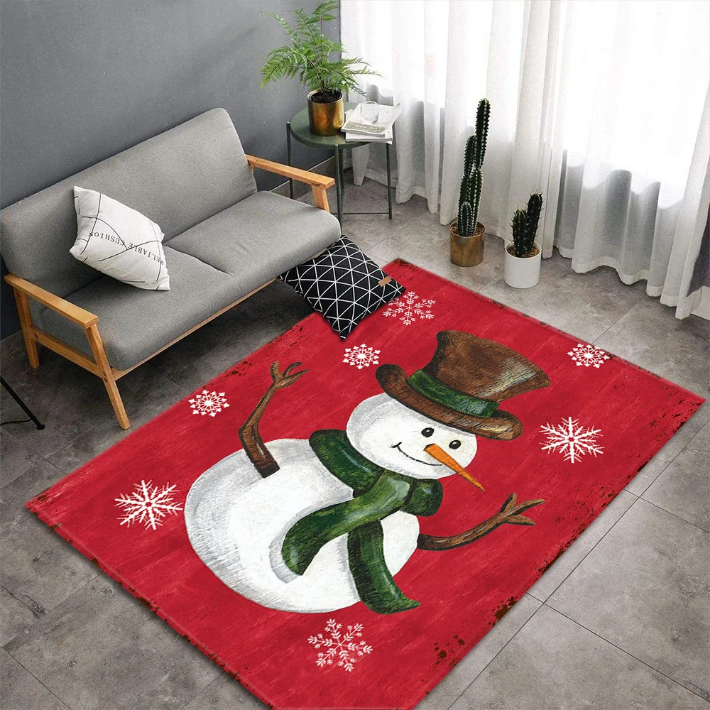 Merry Christmas Party Carpets for Living Room Bedroom Area Rug Kids Room Decor Carpet Home Hallway Rugs Child Bedside Floor Mats