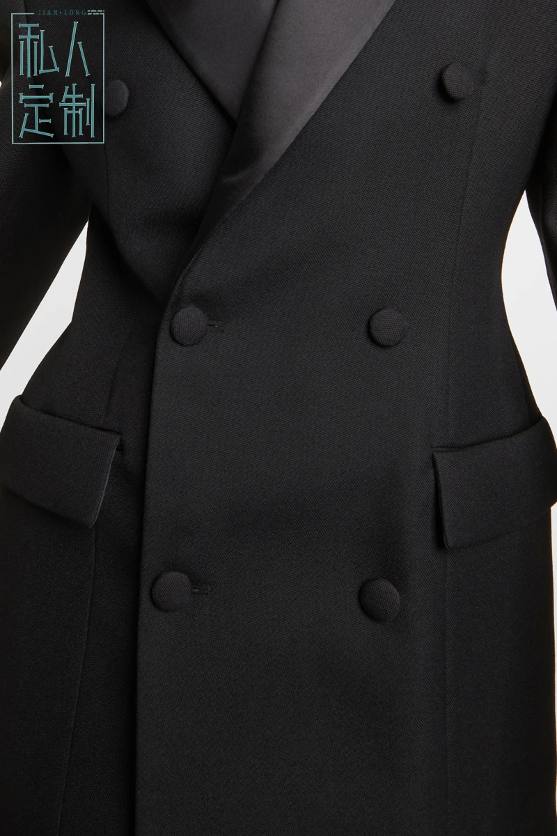 Allingentle Giacca da uomo lunga premium da lavoro Giacca da lavoro elegante da lavoro per ufficio Giacca da abito alla moda per casual quotidiano personalizzata