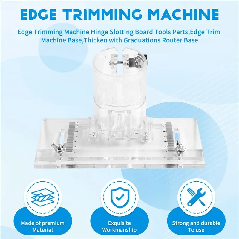 LLCS-Edge Trimming Machine Hinge Slotted Board Edge Trim Machine Base Thicken Withgraduations Router Base