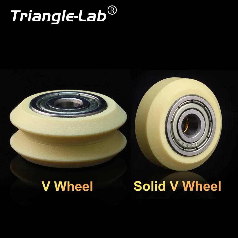

Треугольное усиленное кевларовое самосмазывающееся износостойкое V-образное колесо для 3D-принтера voron prusa MK3S ender 3 cr-10
