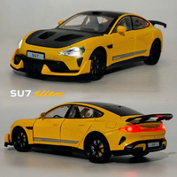 1:24 MI SU7 Ultra Sports Car Alloy Scale Car Model Diecast Metal Miniature Car Sound＆Light Children Toy Car Vehicles Gifts