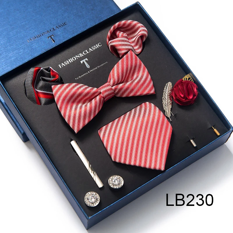 Hochwertiges Krawatten-Set, luxuriöse Geschenkbox, Seidenkrawatten-Set, 8 cm, festliches Geschenk, Krawatte, Einstecktücher, blaues Weihnachtsgeschenk – Detail 31