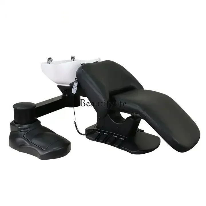 02High-End Electric Adjustable Shampoo Chair for Hair Salon Multifunctional Hair Care Chair