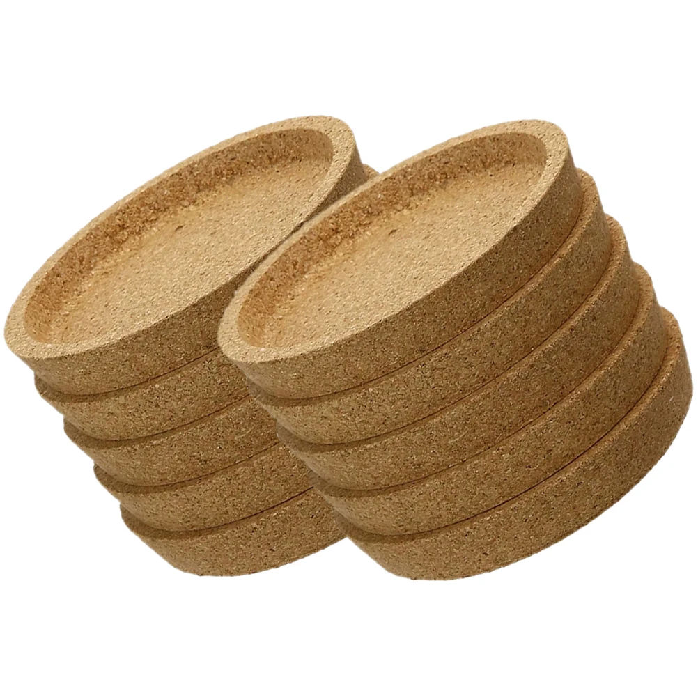 

10 Pcs Cork Coasters Cup for Drinks Bulk Tea Coffee Mug Mat Mats Pad Office Table