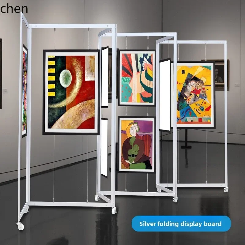 h31- Folding Calligraphy and Painting Exhibition Board Photography Display Stand