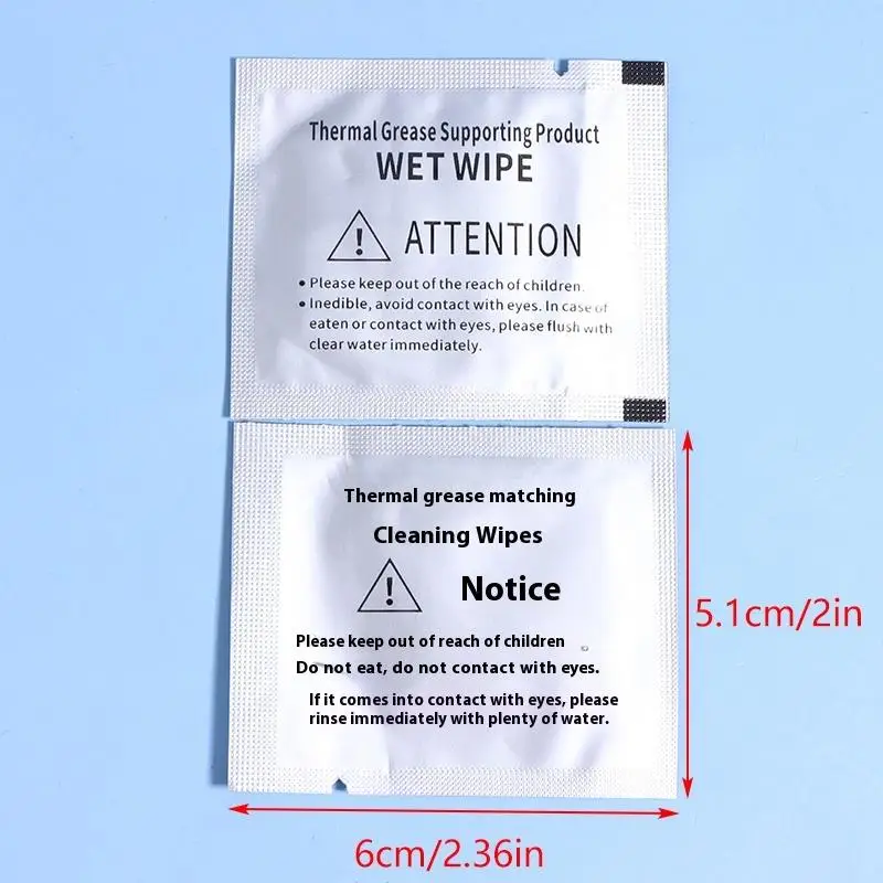 ✉ 10/20PCS Nieuwe Koelpasta Remover Geen Onzuiverheden Thermische Compound Reinigingsdoekjes Voor CPU GPU Heatsink Koelpasta