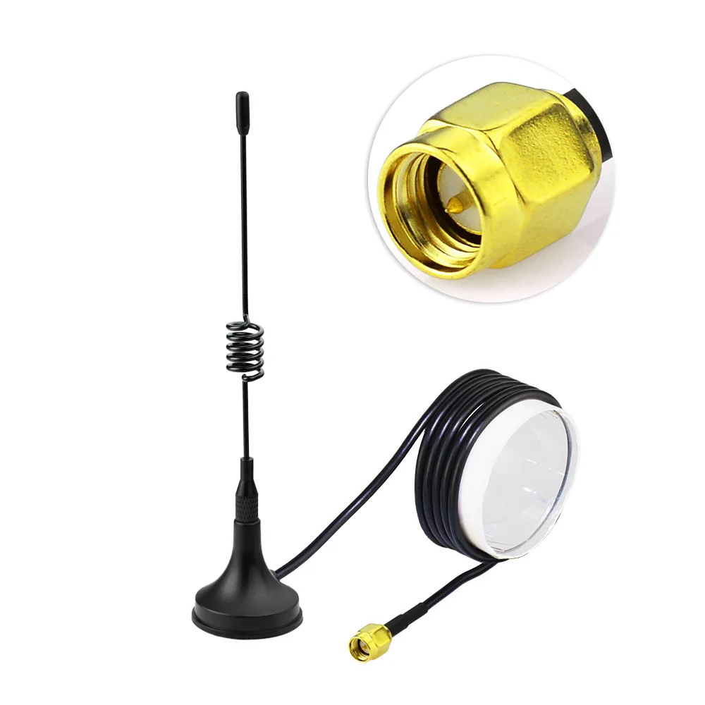 Superbat 3dbi 433Mhz Vertical Black Magnetic Omni Radio Aerial Signal Booster Antenna SMA Male 150cm Cable for Ham Radio