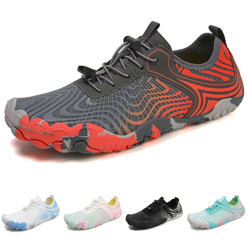 Unisex Barefoot Water Shoes Quick Dry Aqua Sneakers With Adjustable Elastic Lace Swim Beach Surfing Yoga Gym Shoes For Men Women