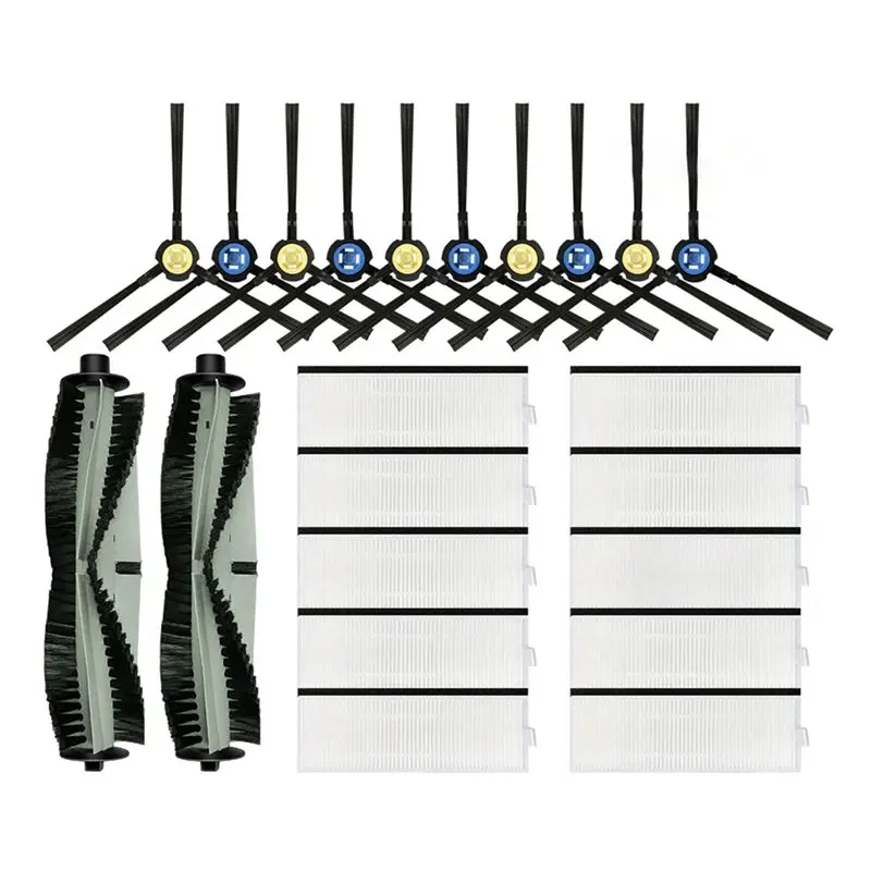 ABCA-For ILIFE T20s Robot Vacuum Replacement Main Side Brush HEPA Filter Spare Parts Accessories