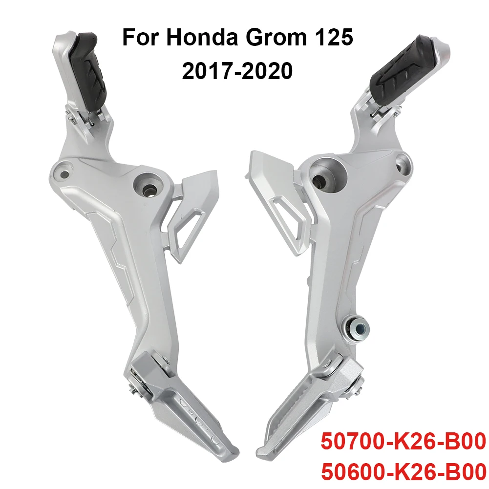 For Honda Grom 125 Right & Left Side Footrest Foot Peg Mount Kit 2017-2020 50700-K26-B00 & 50600-K26-B00