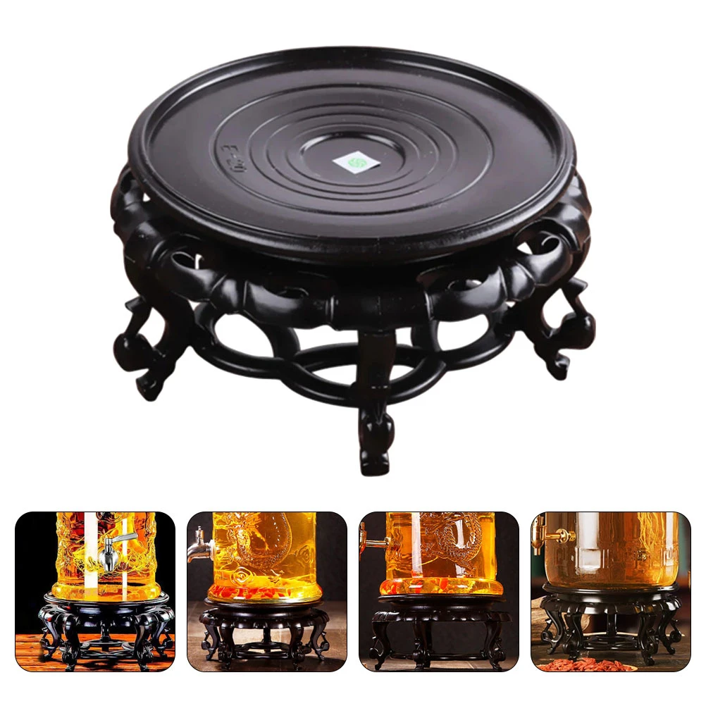 

1pc Decorative Flowerpot Base Round Potting Stand Wine Bottle Holder 20Cm Large Capacity Home Decoration Storage Tray