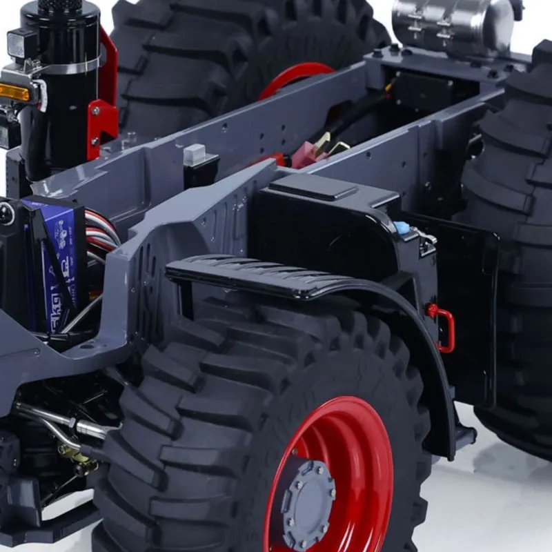 

1/16 LESU RC металлическое собранное шасси 4X4 модель с замком дифференциала для 1050 тракторов с дистанционным управлением DIY модель автомобиля