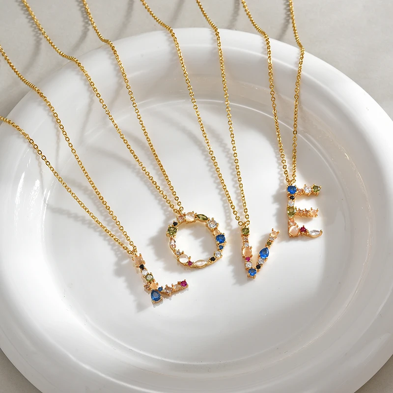Women's 925 Silver Initial Necklace, Personalised Gift