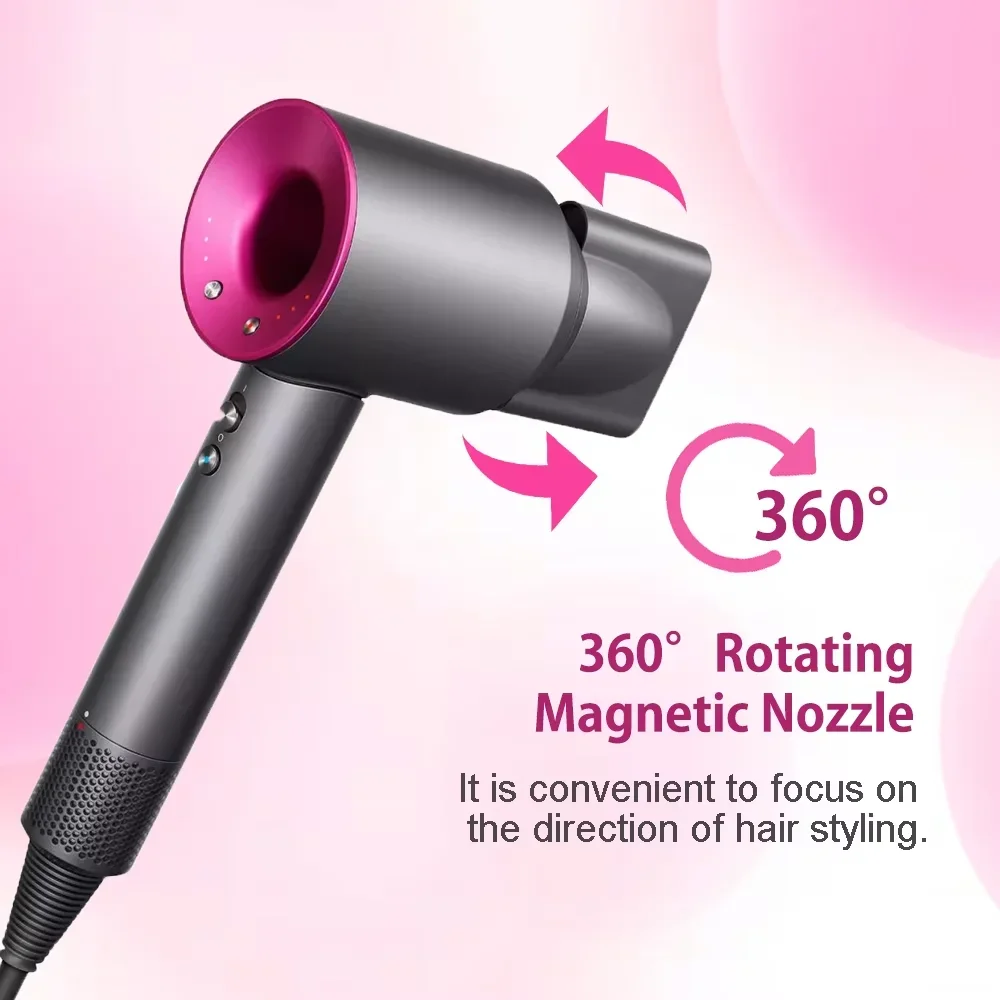 LISN New Professional High-speed Hair Dryer Negative Ion Hair Care 110000 Rpm European Plug 62m/s Wind Speed 1600W Quick Drying