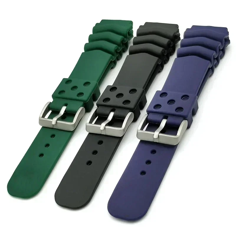 Silicone Watch Strap for Seiko for Water Ghost for Canned for Abalone MM007 Rubber Band 18 20 22mm Resin Wrist Strap Bracelet