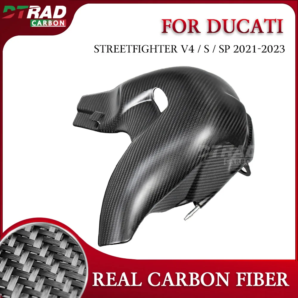 

For DUCATI Streetfighter V4 S V4SP 2021-2023 V4S Accessories Carbon Fiber Exhaust Cover Only For Euro 5 Original Exhaust