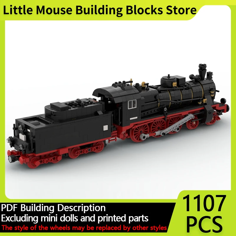

City Car Model MOC Building Bricks Steam-Locomotive DR BR XII H2 Modular Technology Gifts Holiday Assemble Children Toys Suit
