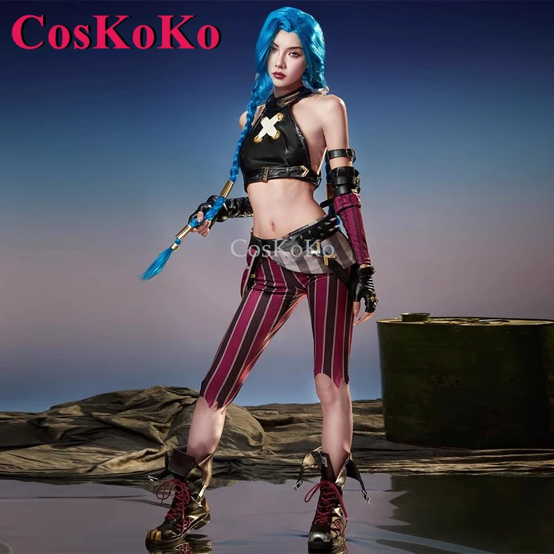 CosKoKo Jinx Cosplay Game LOL Costume Battle Of The Two Cities II Sweet Lovely Daily Outfit Halloween Party Role Play Clothing