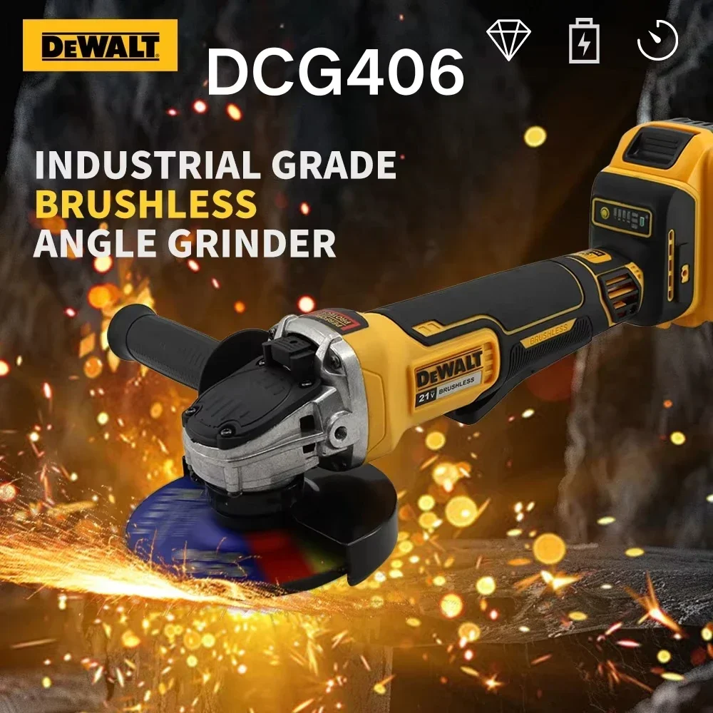 Dewalt DCG406 125MM 9000RPM Brushless Angle Grinder Cordless Cutting Machine Impact Polisher Machine For Dewalt 20V Battery