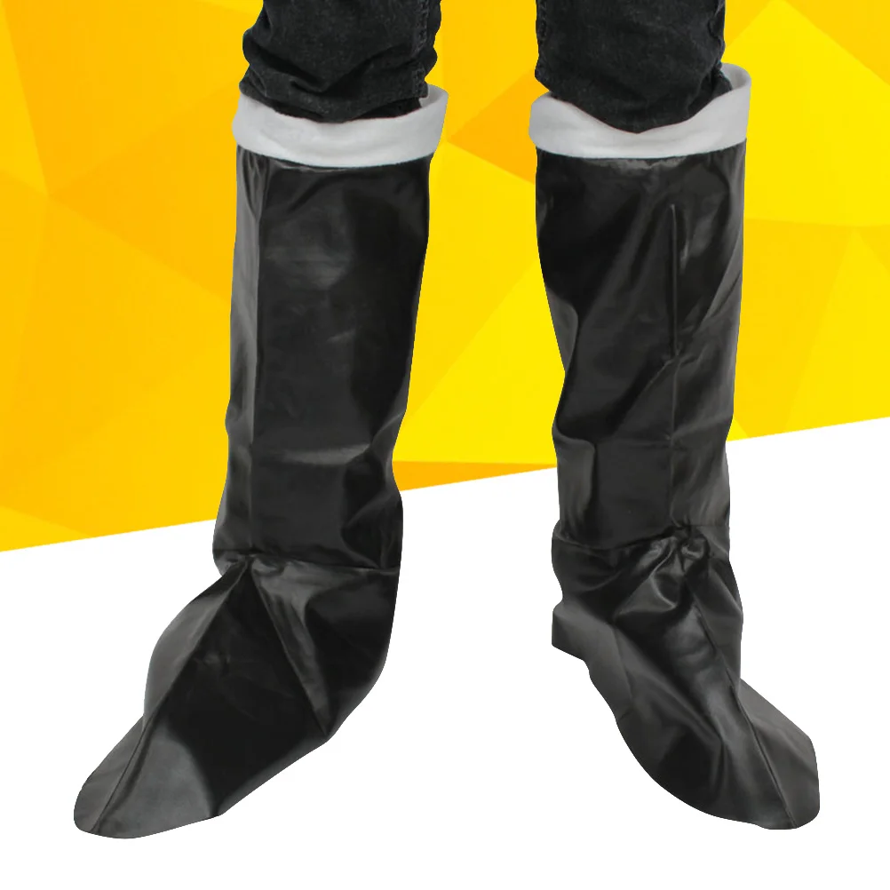 

Christmas Clothing Performance Boots Props Shoe Cover Outfits Knee-high Black
