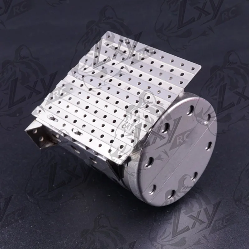 1:14th Scale Metal Simulation Exhaust Box Upgrade Accessories for Tamiya RC Truck SCANIA R730 R620 R470