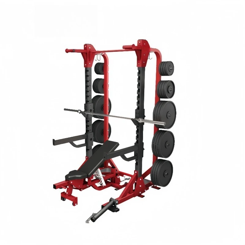 Full Set Commercial Home Gym Equipment Steel  Machine Functional Trainer Half Rack with Safety Features