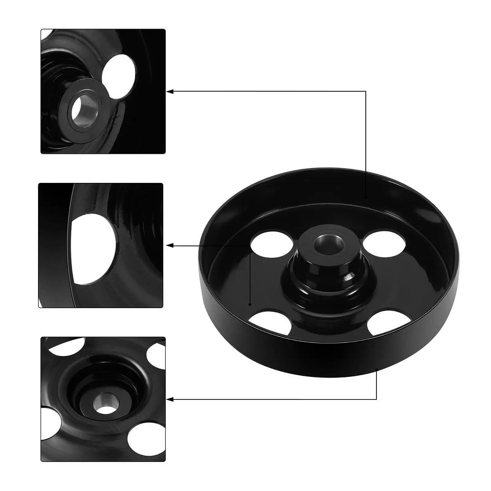 Vacuum Pump Pulley 8972414162 Professional Simple Installation Sturdy Replacement Attachment for Isuzu Npr Gas V8 Lq4 LY6