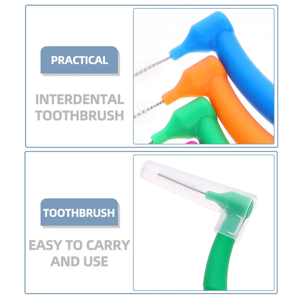 

30 шт. межзубных ортодонтических щеток, легкие портативные ручные щетки для чистки зубов при брекетах, для путешествий и ежедневного использования
