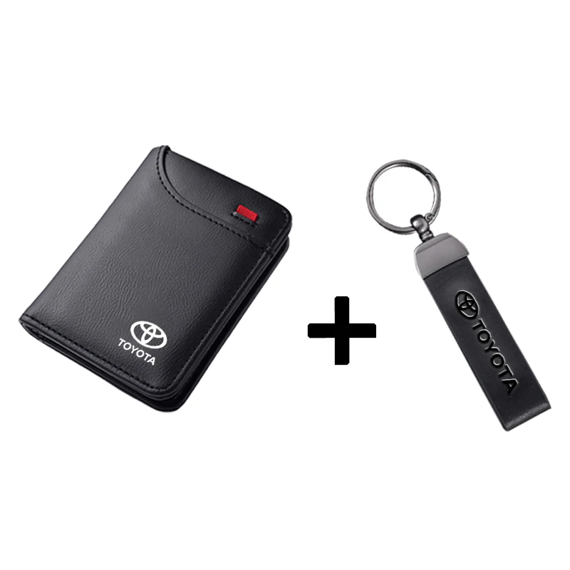 Кожаный автомобильный кошелек, сумка для хранения билетов, автомобильный брелок для ключей для Toyota Hilux Yaris Ractis Corolla Camry Auris Tacoma Cruiser Кожаный автомобильный кошелек, сумка для хранения билетов, автомобильный брелок для ключей для Toyota Hilux Yaris Ractis Corolla Camry Auris Tacoma Cruiser