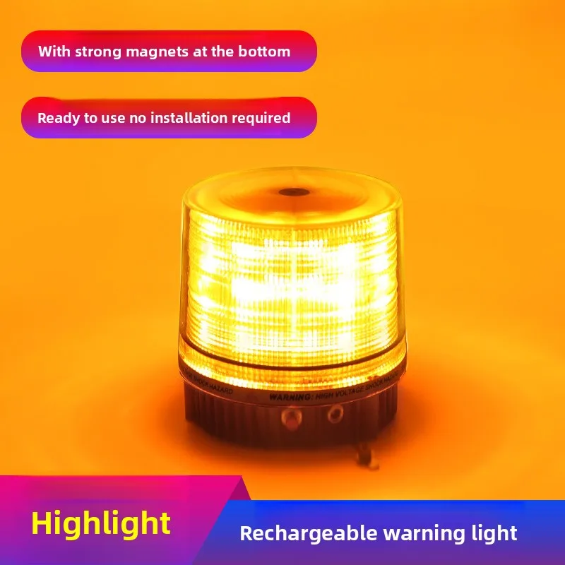 

Car Charging Warning Light Flash Suction Magnet Portable LED Ceiling Light Mobile Roadblock Flash Rescue