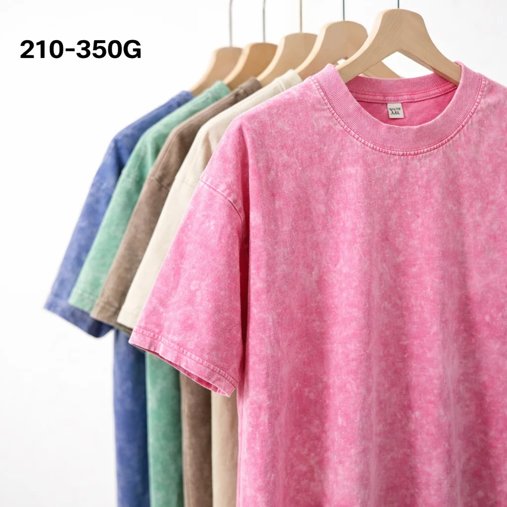 Unisex Washed Vintage Hip Hop T-Shirt 2026 Summer Streetwear Retro Punk Casual Cotton Short Sleeve Harajuku Style Couple Tees