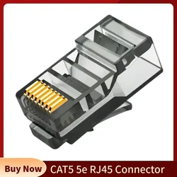 CAT5 5e Eathernet Plug RJ45 Connector 8P8C Networking Cable Plugs Socket Network RJ 45 Crystal Connectors Max 1mm Wire Hole