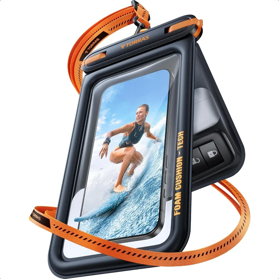 

TORRAS IP68 Waterproof Phone Pouch Double Space Floating Waterproof Phone Case with Lanyard for iPhone 16 Pro Max 15 14 13 S25