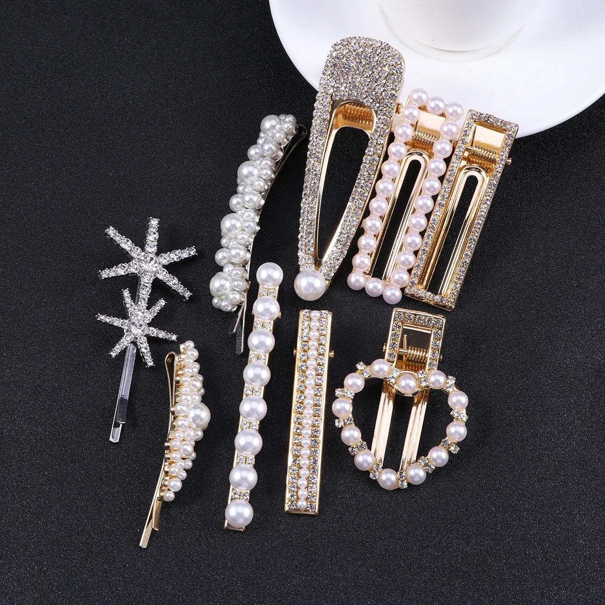 

9pcs Pearl Pins For Girls Hair Clips Elegant Barrettes Women Girls Hair Pins Styling Tools Fashion Accessories